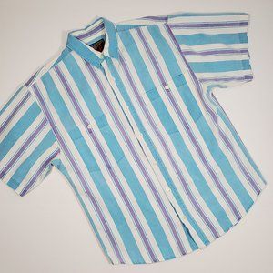 Vintage 90's Blazer Firenze Striped Button Up M